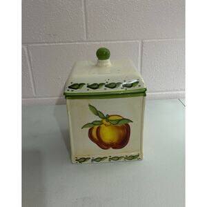 Ceramic Fruit Themed Cookie, Sugar, Flour, etc. Jar